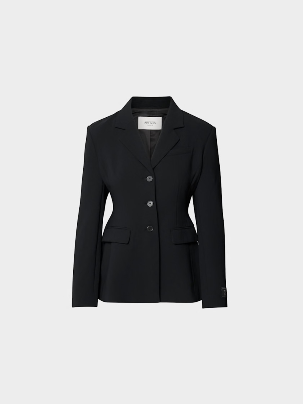 Aritzia Standout Black Tailored Single-Breasted Blazer